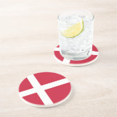 Dessous De Verre En Grès Drapeau du Danemark (Côté)
