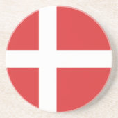 Dessous De Verre En Grès Drapeau du Danemark (Devant)