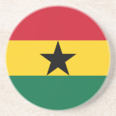 Dessous De Verre En Grès Drapeau du Ghana (Devant)