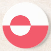 Dessous De Verre En Grès Drapeau du Groenland (Devant)