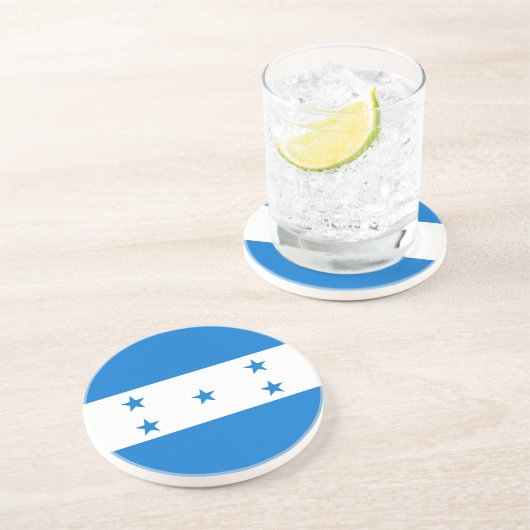 Dessous De Verre En Grès Drapeau du Honduras (Côté)