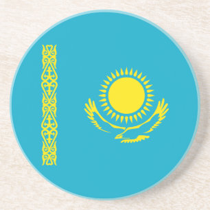 Dessous De Verre En Grès Drapeau du Kazakhstan
