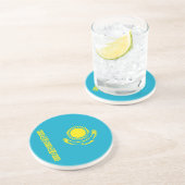 Dessous De Verre En Grès Drapeau du Kazakhstan (Côté)
