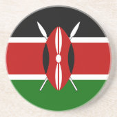 Dessous De Verre En Grès Drapeau du Kenya (Devant)