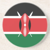 Dessous De Verre En Grès Drapeau du Kenya (Devant)