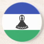 Dessous De Verre En Grès Drapeau du Lesotho (Devant)