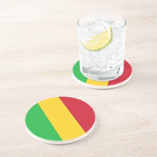 Dessous De Verre En Grès Drapeau du Mali (Côté)