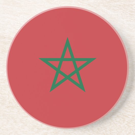 Dessous De Verre En Grès Drapeau du Maroc (Devant)