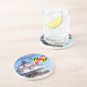 Dessous De Verre En Grès Drapeau du Maryland (Côté)