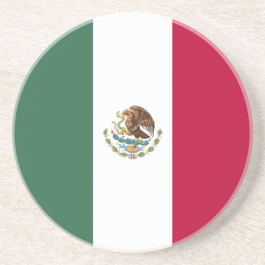 Dessous De Verre En Grès Drapeau du Mexique (Devant)
