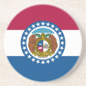 Dessous De Verre En Grès Drapeau du Missouri (Devant)