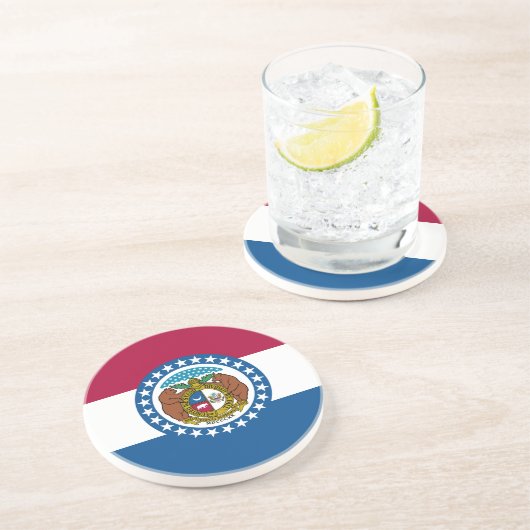 Dessous De Verre En Grès Drapeau du Missouri (Côté)