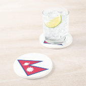 Dessous De Verre En Grès Drapeau du Népal (Côté)