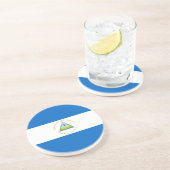 Dessous De Verre En Grès Drapeau du Nicaragua (Côté)