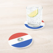 Dessous De Verre En Grès drapeau du Paraguay (Côté)