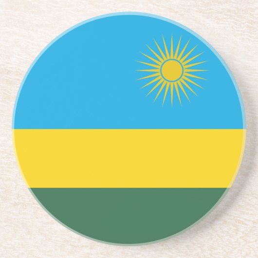 Dessous De Verre En Grès Drapeau du Rwanda (Devant)