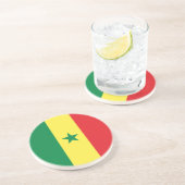 Dessous De Verre En Grès Drapeau du Sénégal (Côté)