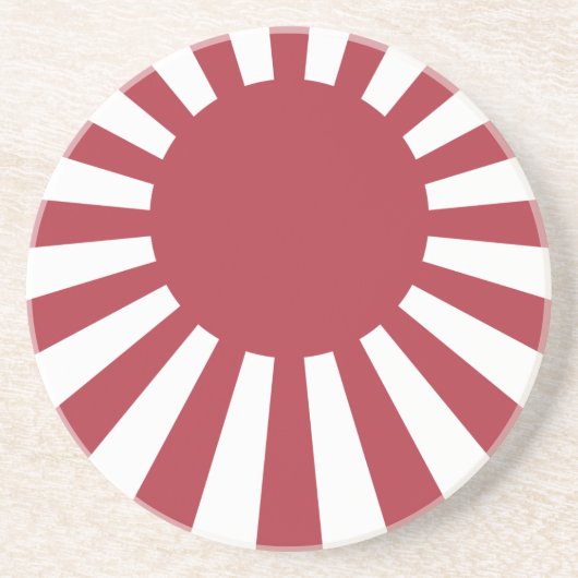 Dessous De Verre En Grès Drapeau du soleil levant impérial du Japon, Edo à (Devant)