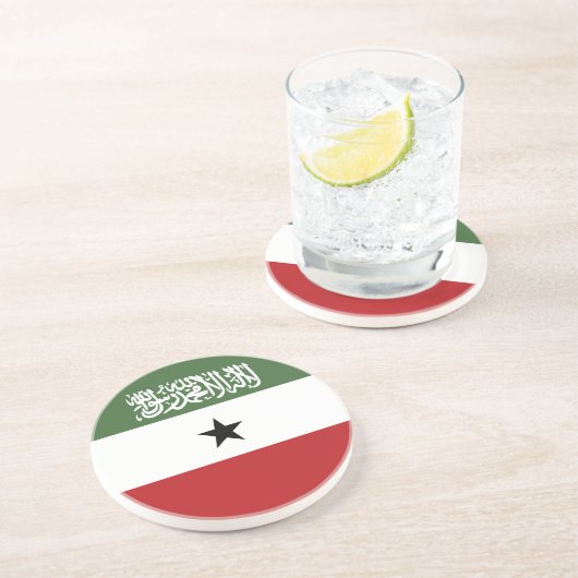 Dessous De Verre En Grès Drapeau du Somaliland (Côté)
