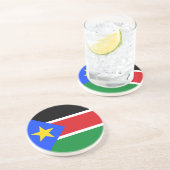 Dessous De Verre En Grès Drapeau du Soudan du Sud (Côté)