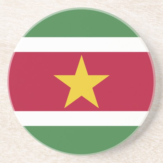 Dessous De Verre En Grès Drapeau du Suriname (Devant)