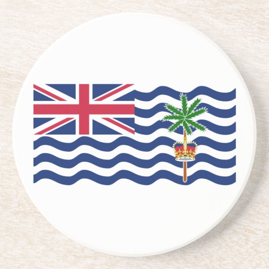 Dessous De Verre En Grès Drapeau du Territoire britannique de l'océan Indie (Devant)