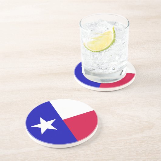 Dessous De Verre En Grès Drapeau du Texas (Côté)