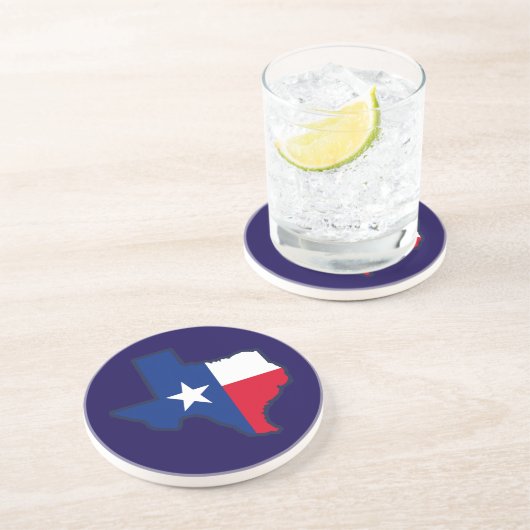 Dessous De Verre En Grès Drapeau du Texas (Côté)