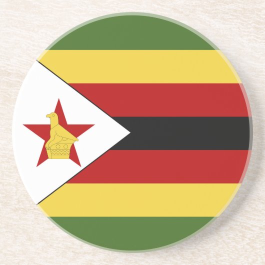 Dessous De Verre En Grès drapeau du Zimbabwe (Devant)