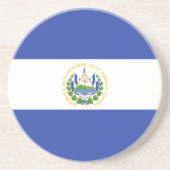 Dessous De Verre En Grès Drapeau El Salvador (Devant)