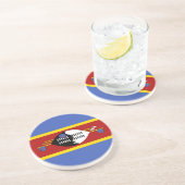 Dessous De Verre En Grès Drapeau Eswatini (Côté)