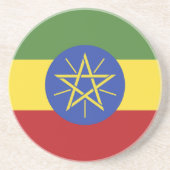 Dessous De Verre En Grès Drapeau éthiopien (Devant)