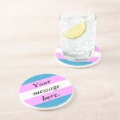 Dessous De Verre En Grès Drapeau fait sur commande de transport (Côté)