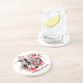 Dessous De Verre En Grès Drapeau femme et Steelpan (Côté)