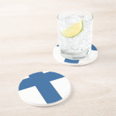 Dessous De Verre En Grès Drapeau Finlande (Côté)