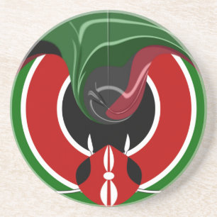 Dessous De Verre En Grès Drapeau Fluid Kenyan : Un design moderne