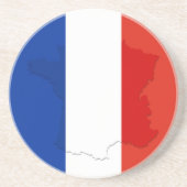 Dessous De Verre En Grès drapeau français (Devant)