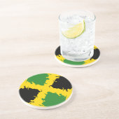 Dessous De Verre En Grès Drapeau Gnarly de la Jamaïque (Côté)