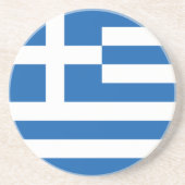 Dessous De Verre En Grès Drapeau Grèce (Devant)