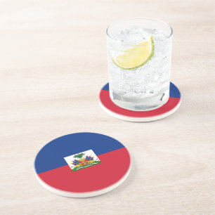 Dessous De Verre En Grès Drapeau Haïti