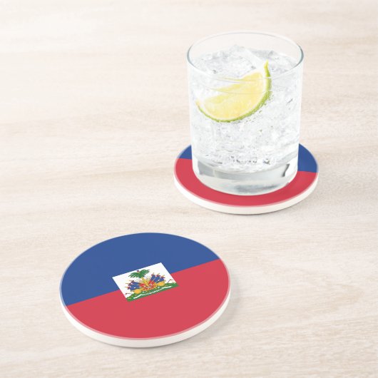 Dessous De Verre En Grès Drapeau Haïti (Côté)