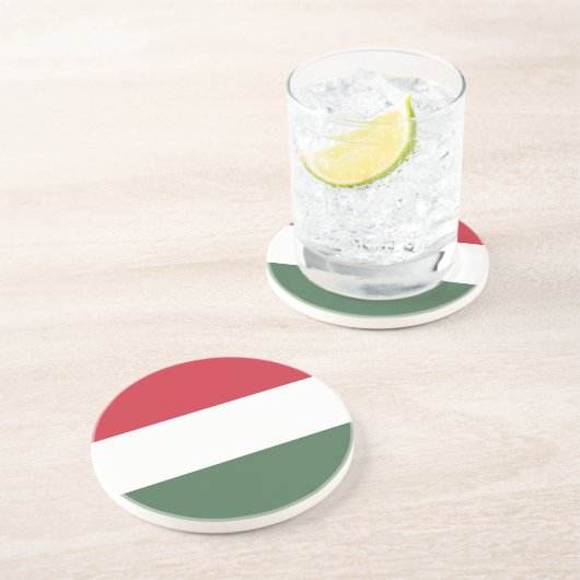 Dessous De Verre En Grès Drapeau Hongrie (Côté)