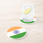 Dessous De Verre En Grès Drapeau Indien - Image de haute qualité (Côté)