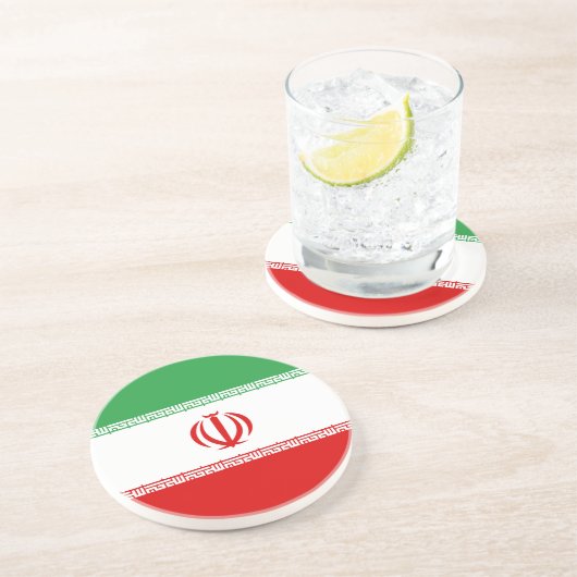Dessous De Verre En Grès Drapeau Iran (Côté)
