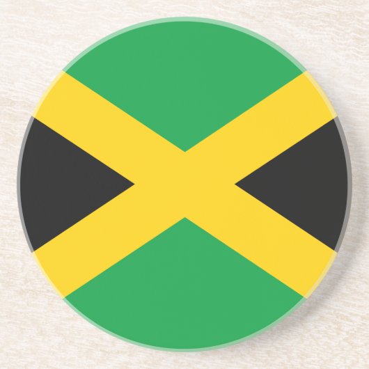Dessous De Verre En Grès Drapeau jamaïcain (Devant)