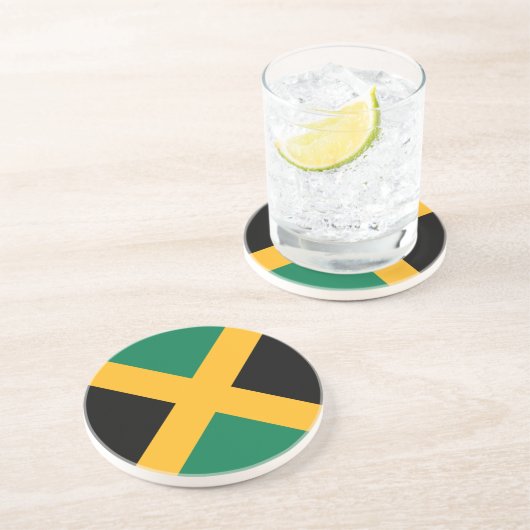 Dessous De Verre En Grès Drapeau Jamaïque (Côté)