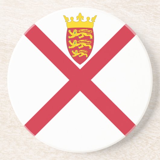 Dessous De Verre En Grès Drapeau Jersey (Devant)