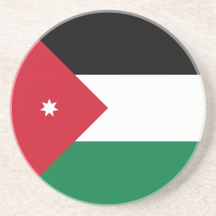 Dessous De Verre En Grès Drapeau Jordanie