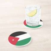 Dessous De Verre En Grès Drapeau Jordanie (Côté)