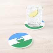 Dessous De Verre En Grès Drapeau Kabardino Balkaria (Côté)